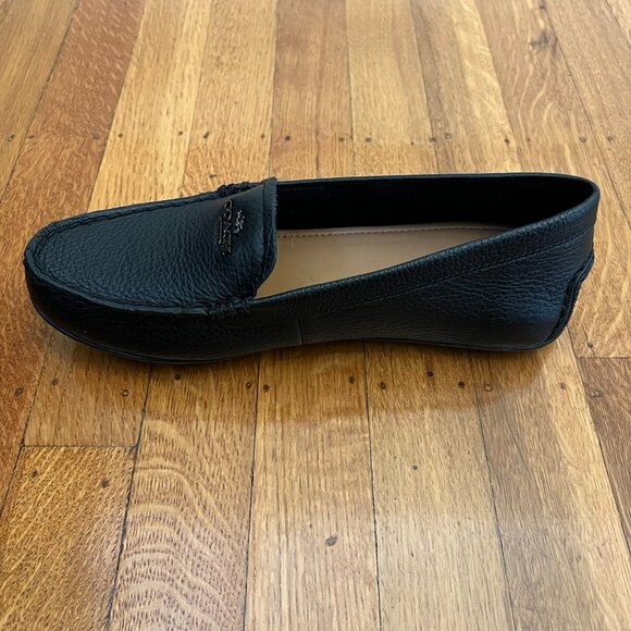 COACH Mary Lock Up Loafers – Black Pebble Leather, Size 7, New with Box - Picture 8 of 9